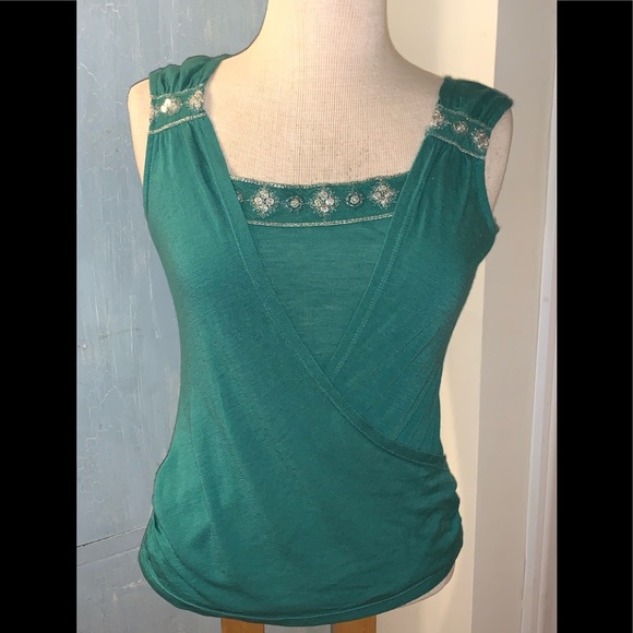 Sassy & Sweet Green Embellished Top - Picture 2 of 7